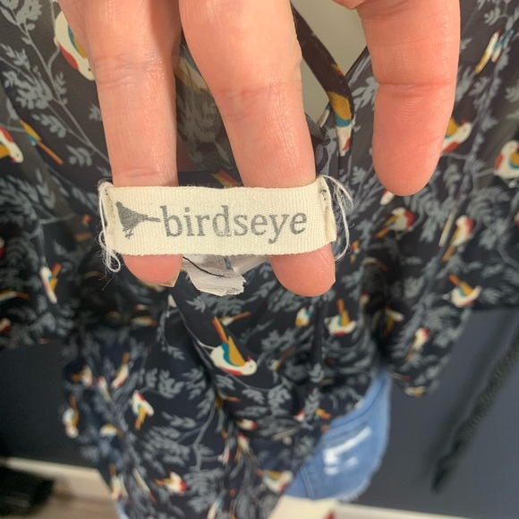 Birdseye bird print batwing crepe blouse/top - Picture 6 of 6